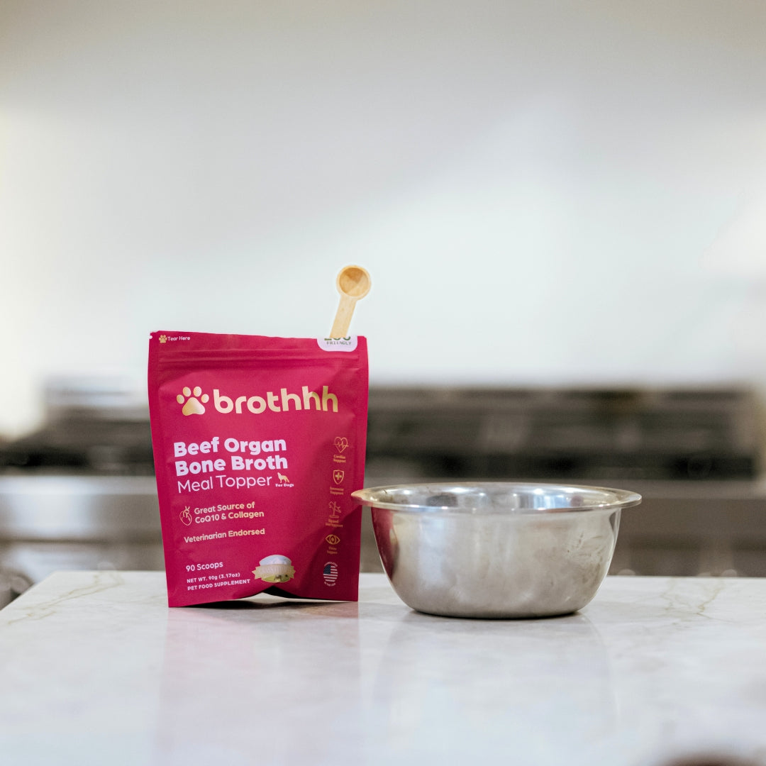 Beef Organ Bone Broth Meal Topper - 100% Grass-Fed - for Dogs