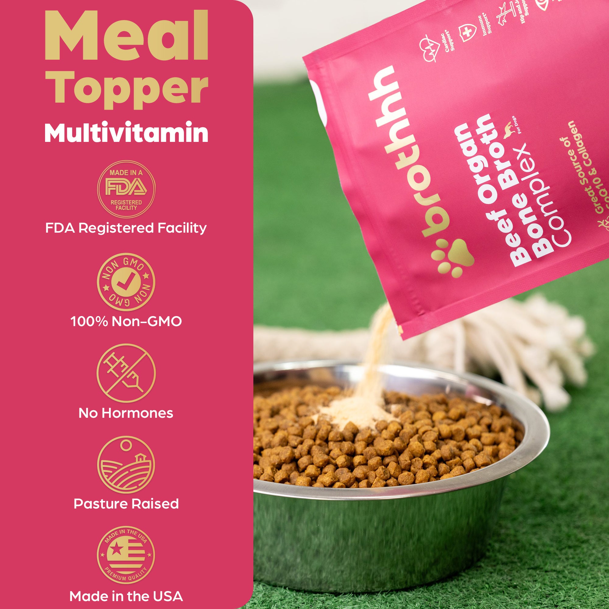 Meal Topper - Beef Organ Bone Broth Complex for Dogs